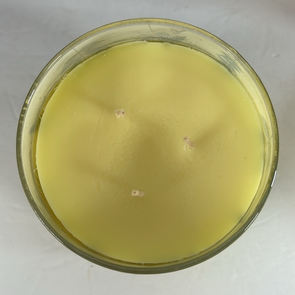 Bath & Body Works White Tea & Sage 3 Wick Scented Aromatherapy Yellow Candle - Picture 5 of 8